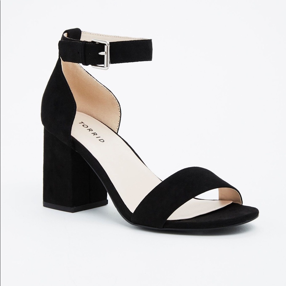 Torrid black suede block heels